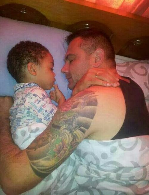 Fatherhood… so sweet moment,do you agree? ❤️ ❤️ ~~~ Bless them~~ www.blackwhiteflirts.com~~~w