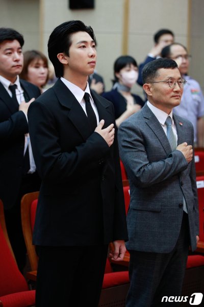 230601 BTS RM - Appointment Ceremony as a Public Relations Ambassador for  the Ministry of National Defense