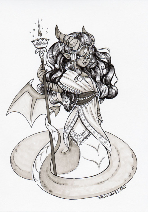 Inktober day 11: Dragon witch