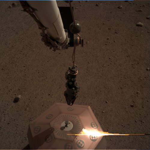 InSight: Sol 25 images are here, and it turns out that letting go of seismometers is an important go