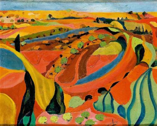terminusantequem:Isabel Melero (Spanish, b. 1946), Bajo Aragón, 1975. Oil on canvas, 60.00 x 73.00 c