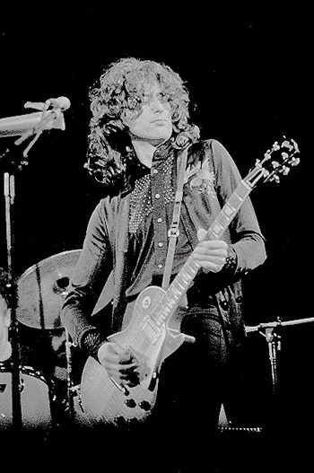 Jimmy Page on stage during the Roy Harper&rsquo;s Valentine Concert at the Rainbow Theatre in Fi