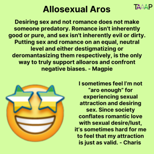 theaceandaroadvocacyproject:As promised, you can read our article on Allosexual Aros here: https://t