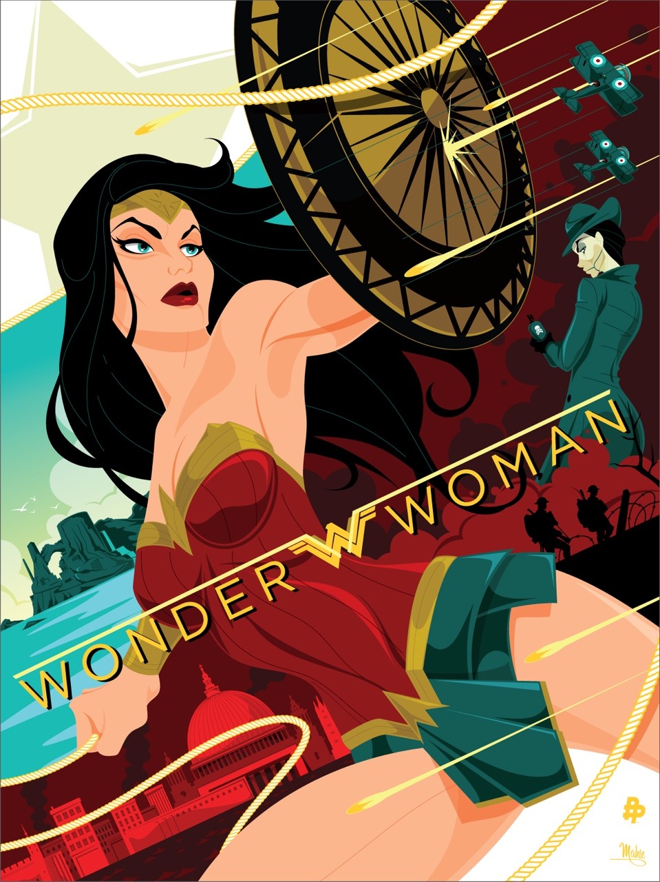 welcome2creepshow:  Poster Posse’s tribute to “Wonder Woman”  Artwork By: Alan