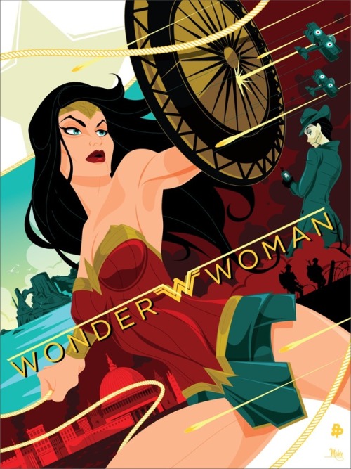 welcome2creepshow:Poster Posse’s tribute to “Wonder Woman”Artwork By: Alan Brooks, Orlando Arocena, 