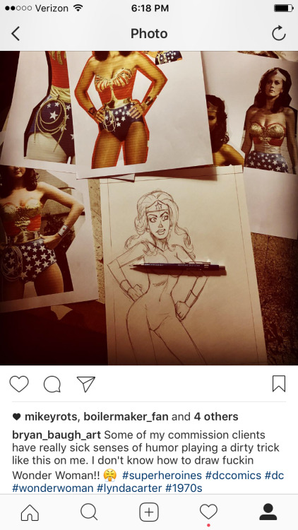 chaosfive55: It was I who commissioned Bryan Baugh to draw Wonder Woman with a couple of his tradema