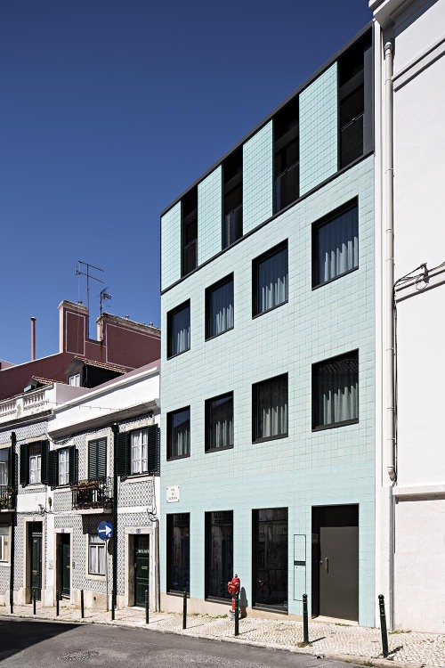 dezeen: Camarim Arquitectos pays homage to Lisbon’s decorative houses with a patterned-tile facade »