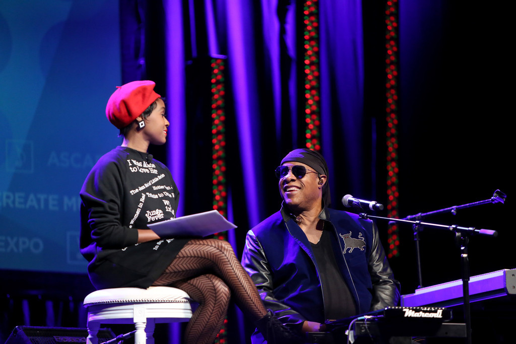 monaedroid:  Janelle Monáe &amp; Stevie Wonder onstage at Stevie Wonder  presented