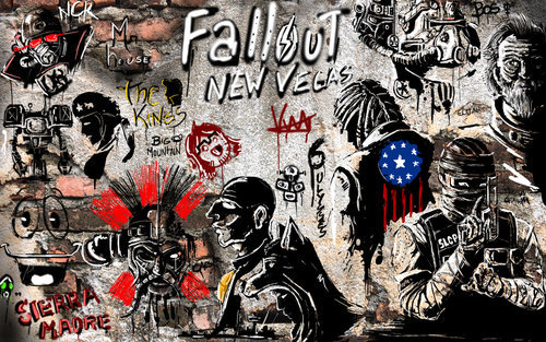 comicsman:  http://ift.tt/GDWxSl wastelandporn:  Fallout: New Vegas Graffiti by Vpgvini