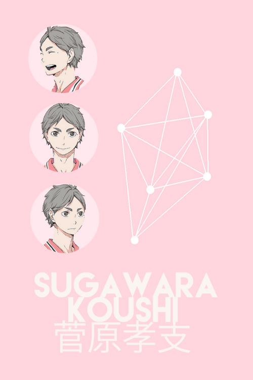 tobiohchan:Haikyuu mobile wallpapers requested by sobrightandshinee★↳“Sugawara + pink”  (*´∀`*)