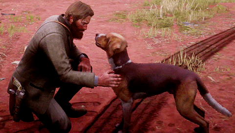 reddead-confession: Arthur Morgan + dogs