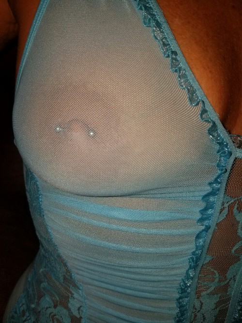 Blue see thru http://Lnacouple.tumblr.com What is so sexy I love see thru clothing and you pierced n