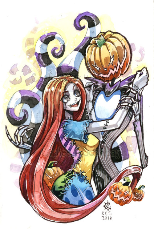bezzalair:  Drew Sally and Jack with pumpkin head. :) 