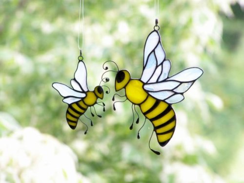 Bee Suncatcher //KolibriArtGlass