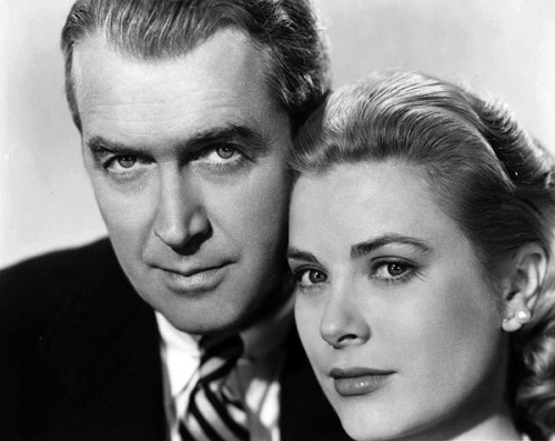 graceandfamily:Grace Kelly and Jimmy Stewart. Promotional still of “Rear Window”.