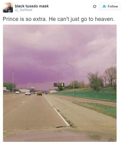 Only want to see you laughing in the purple rain….
