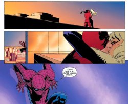 i can’t find the comic this is from but if found this randomly(sirdipsause)his first order of business as a super villain is pushing black cat off a roof because she sucks