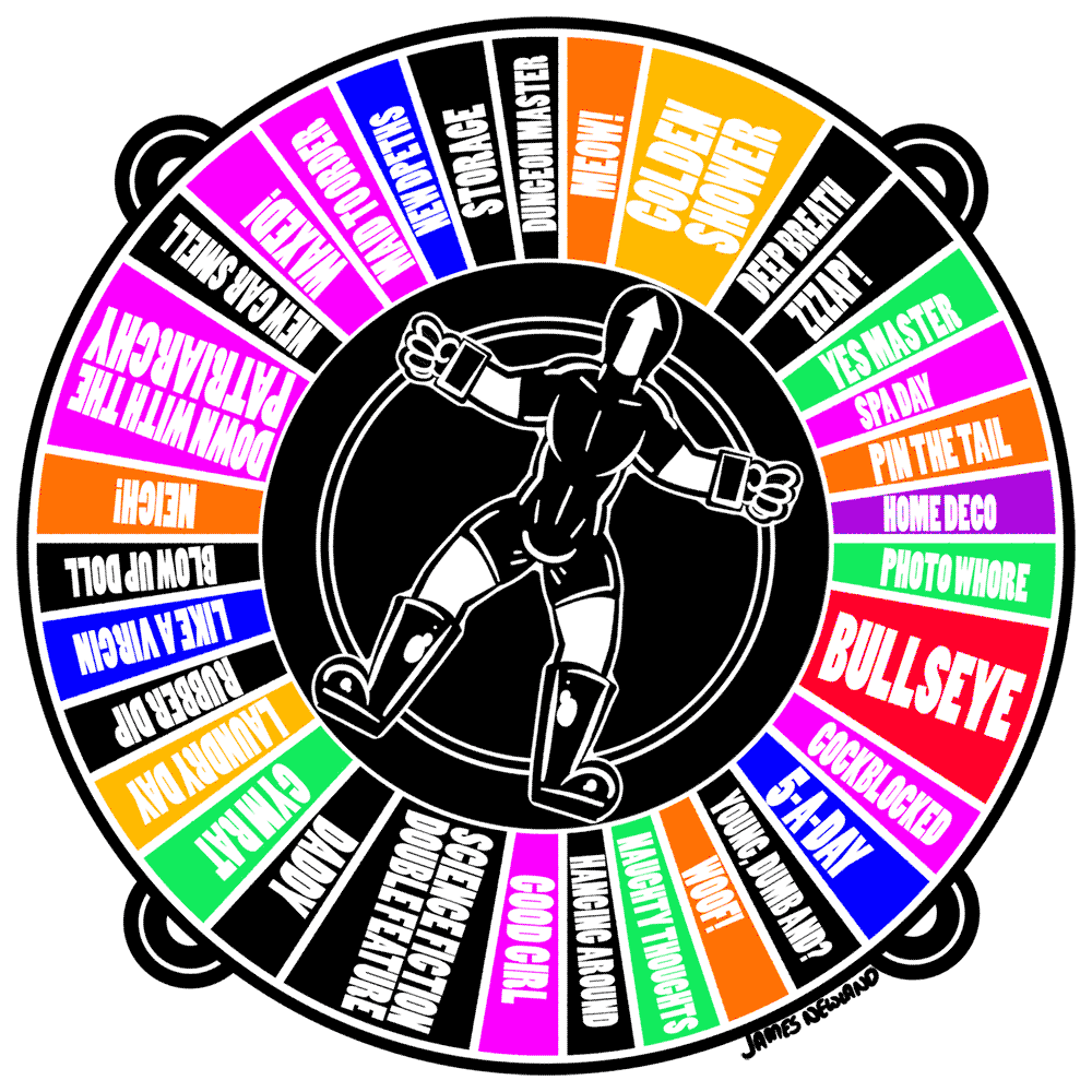 spacepupx: THE WHEEL OF KINK   Win a prize, take a challengeKINKSTERS COME ON DOWN!