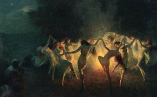 vepreraphaelite:  Nymphs Dancing to Pan’s Flute - Joseph Tomanek (1889-1974)