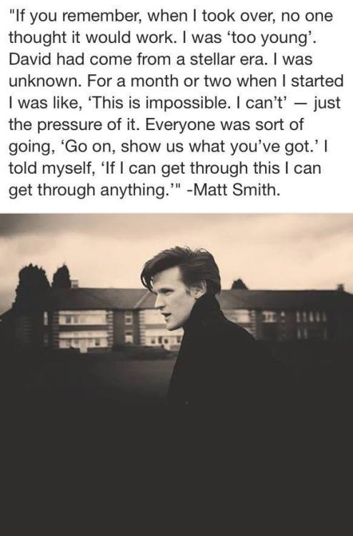 syfycity:  Words of wisdom from Matt (for anyone who’s having a rough day)
