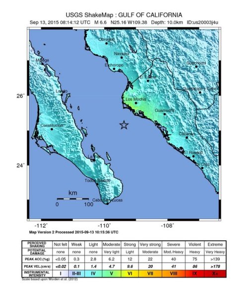 Earthquake in Gulf of CaliforniaSunday morning, local time, there was an earthquake in the Gulf of C