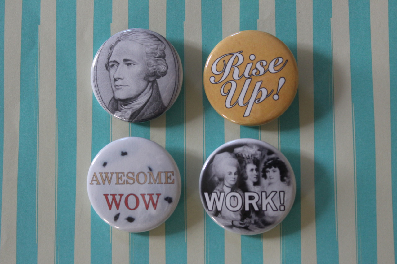 nerdymonsters:  Hamilton button 4 pack. 