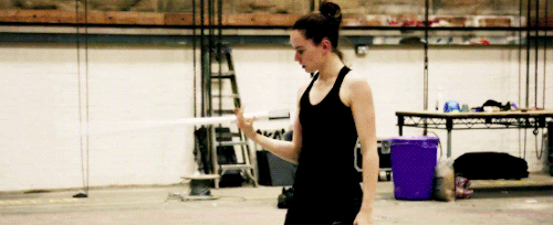 rogueone:Daisy Ridley training for Star Wars: The Last Jedi
