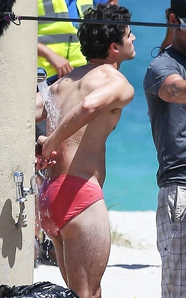 zacefronsbf:  Darren Criss on the set of American Crime Story: Versace in Miami,