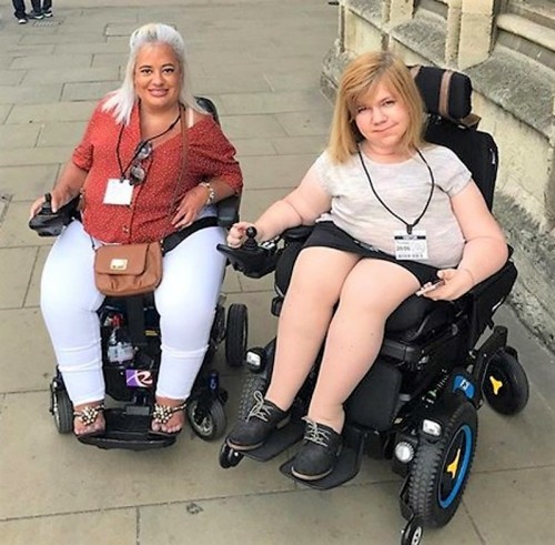 spina bifida girls in their power chairs