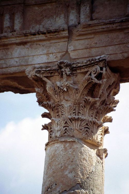 Greek ornamental column from the Great Colonnade at Apamea, Syria