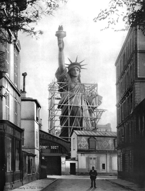 The Statue of Liberty in Paris, 1886. adult photos