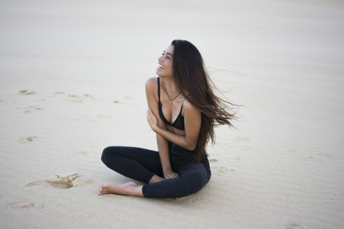 Lani in the sand dunes. 