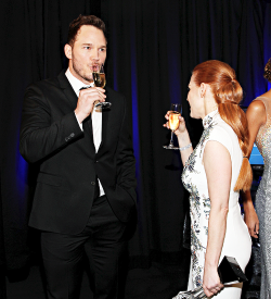 vikander:   Chris Pratt and Jessica Chastain