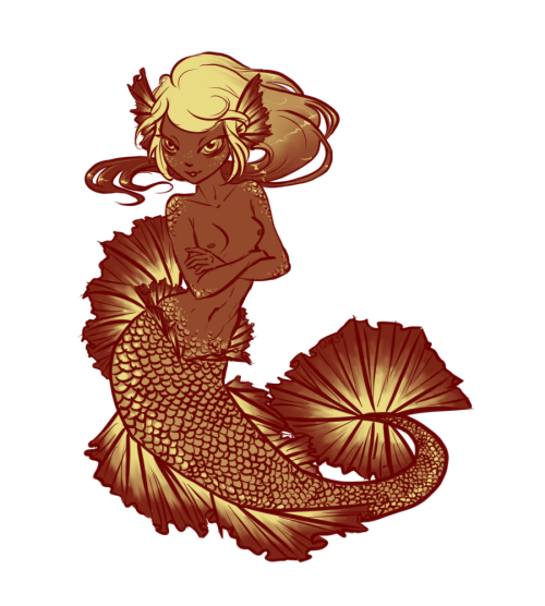 Anonymous asked for a mermaid in palette 88 from this post see guys, I really am slowly working thro