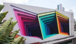 mymodernmet:  Street Artist 1010 Paints Three-Dimensional Portals on the Side of Buildings