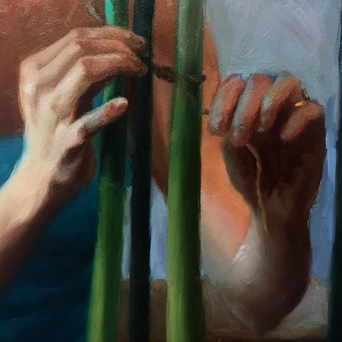 Time to rework these hands. #oilpainting It’s just part of the process. #patience