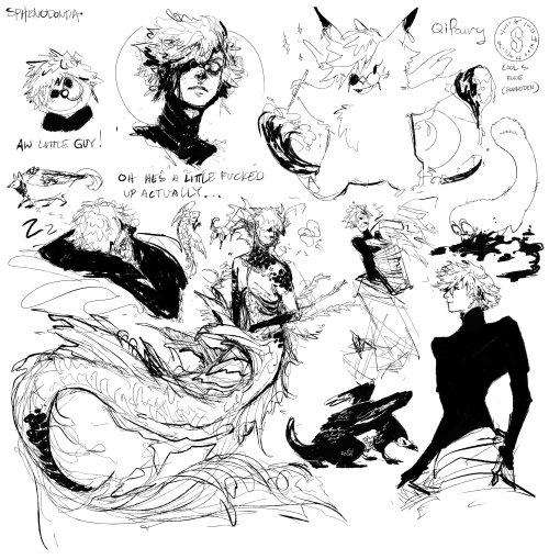 more qifrey sketches… i like when water characters play string instruments but i didnt feel l