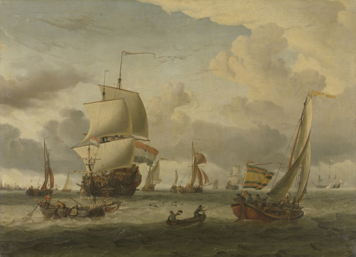 rijksmuseum-art:The Roads of Enkhuizen, Museum of the NetherlandsZeegezicht met de rede van Enkhuize