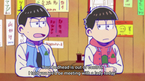 shit-osomatsu-says:bedhead oso + good choukei = perfection