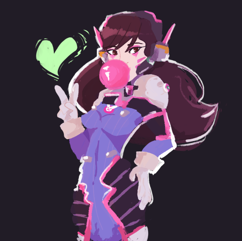 goombellart: didnt know what 2 draw today so i ended up drawing D.VA