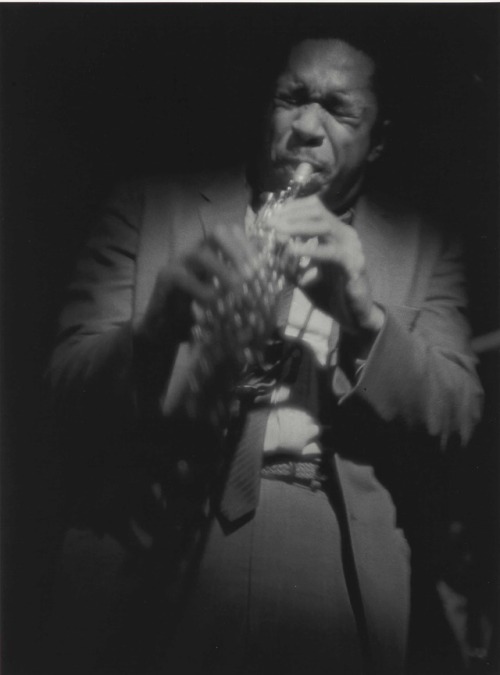 nobrashfestivity:Roy DeCarava, Coltrane on Soprano, late 1950′smore