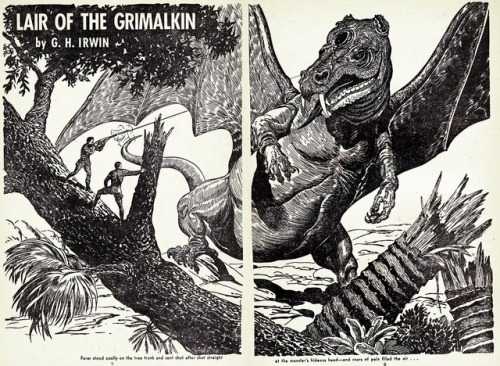 Malcolm Hadden Smith (1910-1966), ‘Lair of the Grimalkin’, “Fantastic Adventures&r