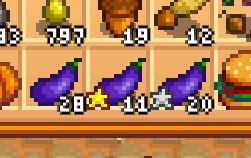 nicoleartist:  These are the good luck gold star eggplants.Reblog and have many good gold star eggplants.