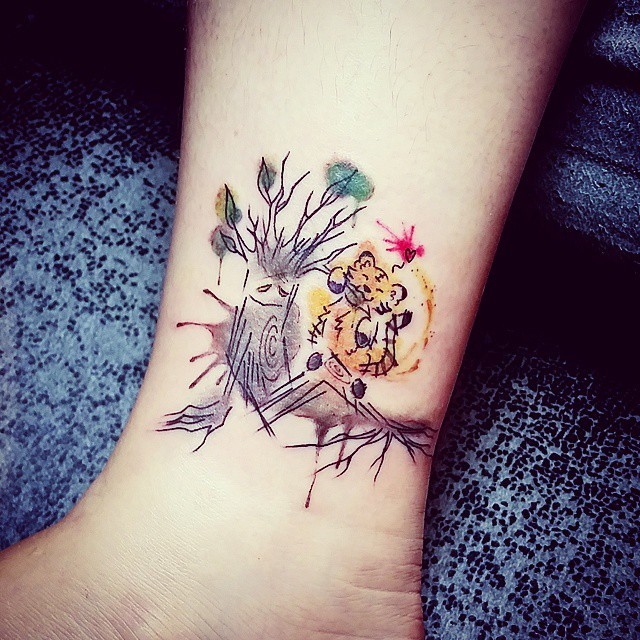 Cute Tiger Temporary Tattoos - Watercolor Tattoo Sticker Body Art Tattoos  10pcs | eBay