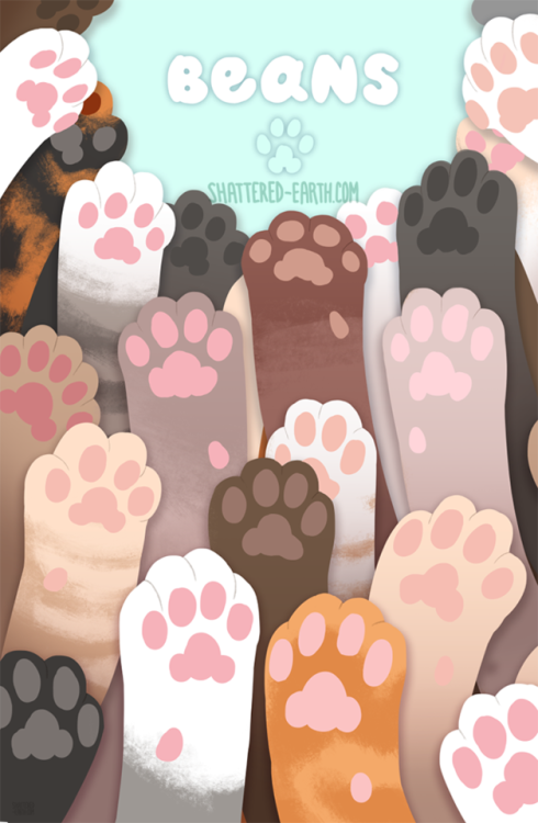 shattered-earth: BEANS! A poster i made for anime boston and maybe my etsy later if people like