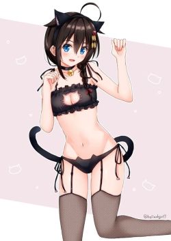 【二次・ZIP】色気も可愛さもある黒下着の美少女画像 | 桃色虹画像 -二次元萌え画像エロ画像まとめ-