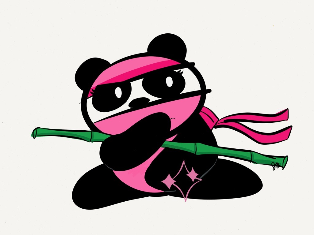 I Draw Pandas — Pink Ninja #PANDA