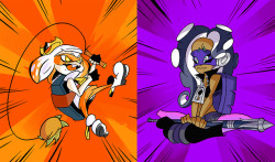 splatoonus:Round 2 of the Teenage Mutant Ninja Turtles Splatfest begins 5/11 at 9pm PT. This time it’s the able artist Mikey vs. the intelligent inventor Donnie. Vote for your favorite in Inkopolis Square, and keep your eyes peeled for the results the