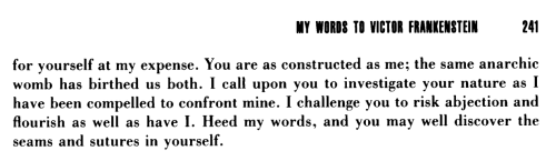 lit-described:boywrote:—Susan Stryker, “My Words to Victor Frankenstein Above the Village of Chamoun