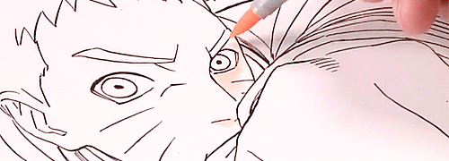 ireibaka:  The process of drawing and coloring hotkage (✿◡‿◡) 